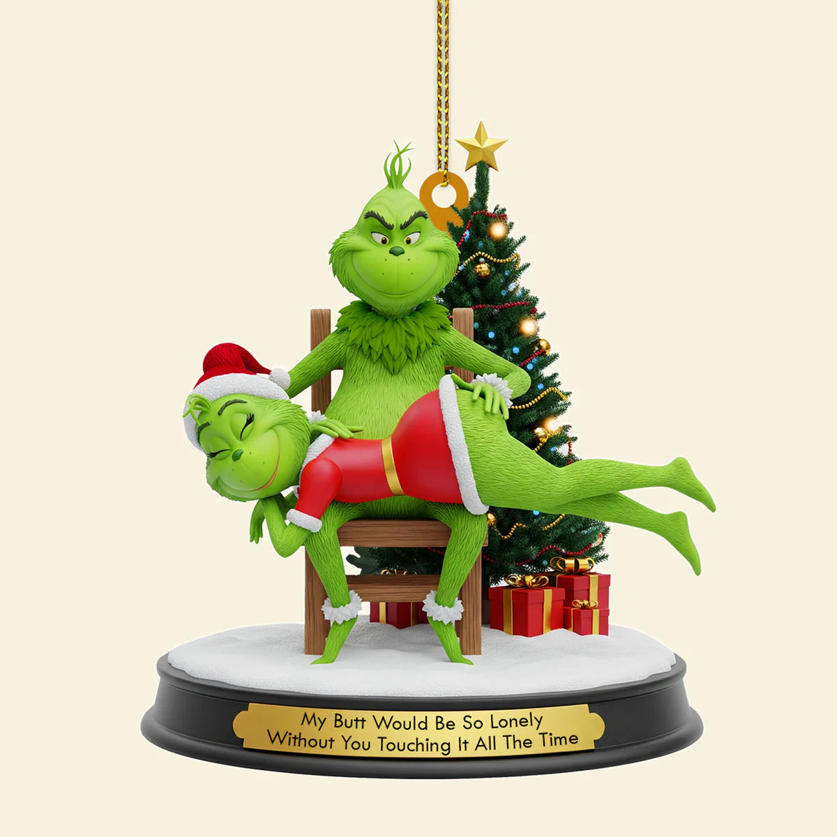 🔥$9.99 On Sale Today Only🎁Grinch Couple Christmas Ornament Set
