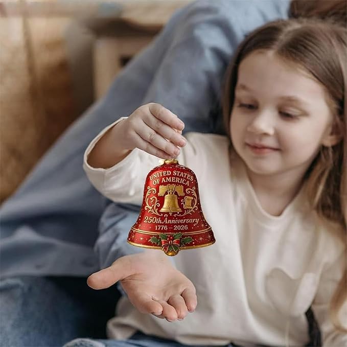 🔥Each $5.99 On Sale Today Only🔔United States 250th Anniversary Bell Ornament🌟Proudly made in Texas, USA