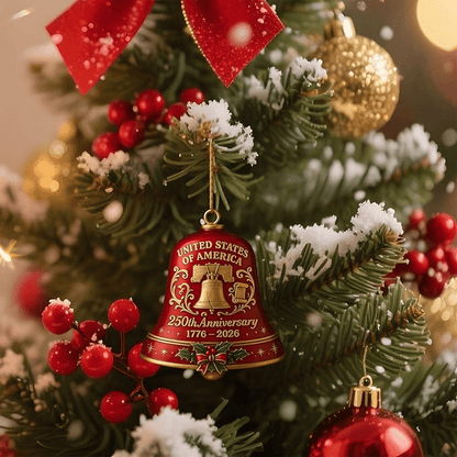 🔥Each $5.99 On Sale Today Only🔔United States 250th Anniversary Bell Ornament🌟Proudly made in Texas, USA