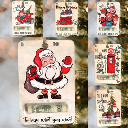🎅💸 Christmas Hot Sale 70% Off - Handcrafted Wooden Money Holders Gift